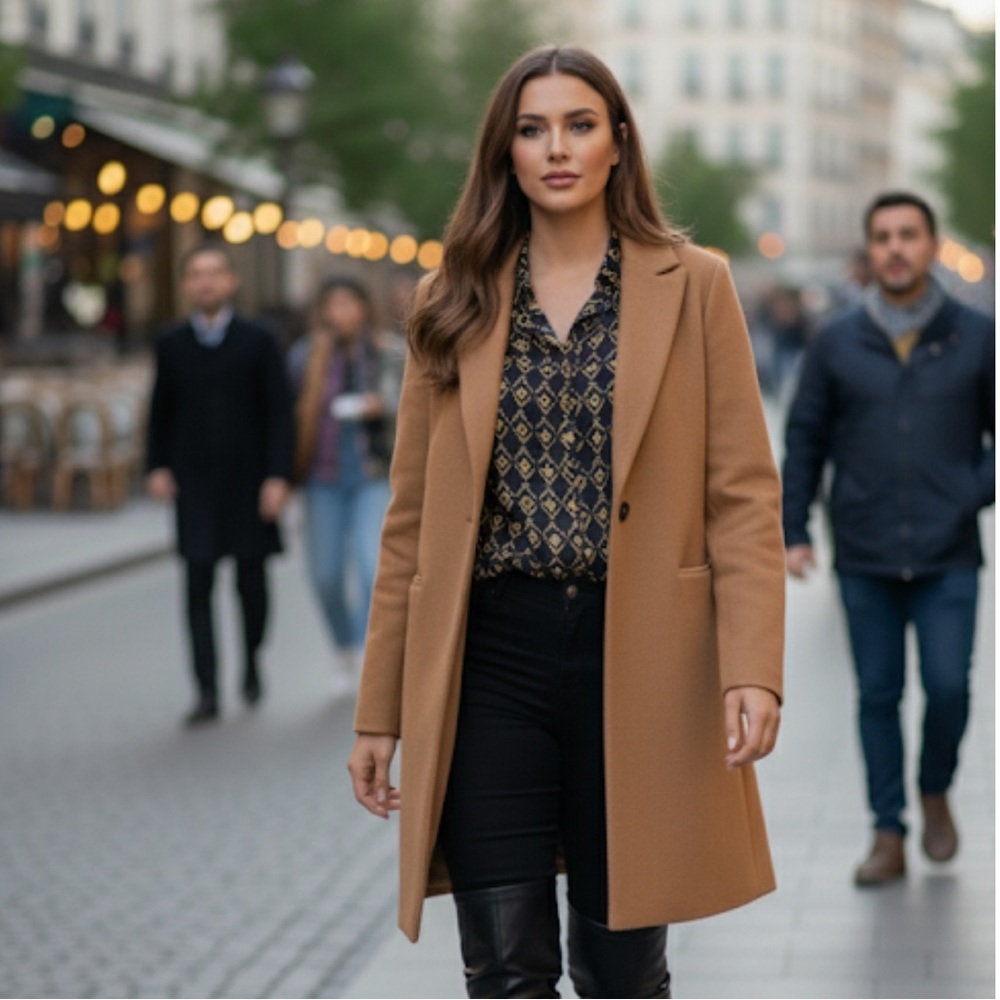 Zara Brown Women's Blazer Coat